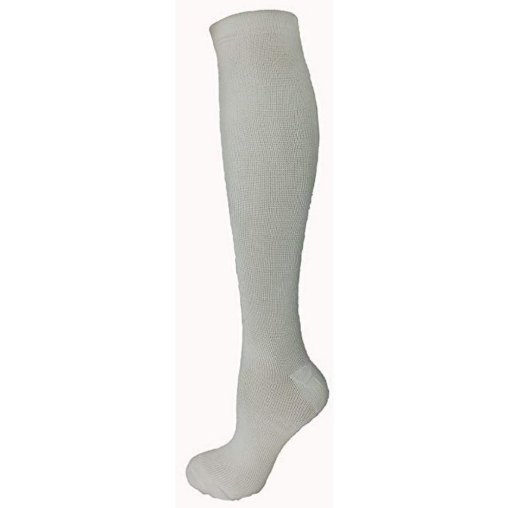 White Large/X-Large Ladies Compression Socks, One